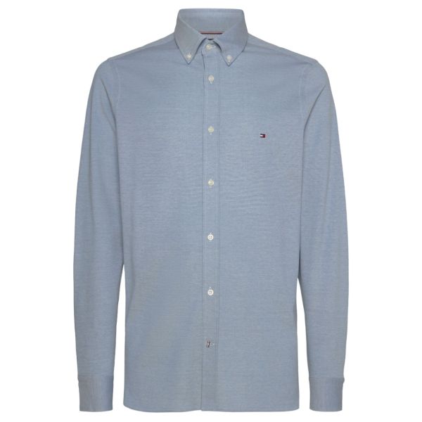 Tommy Hilfiger 1985 Pique Slim Overhemd Blauw