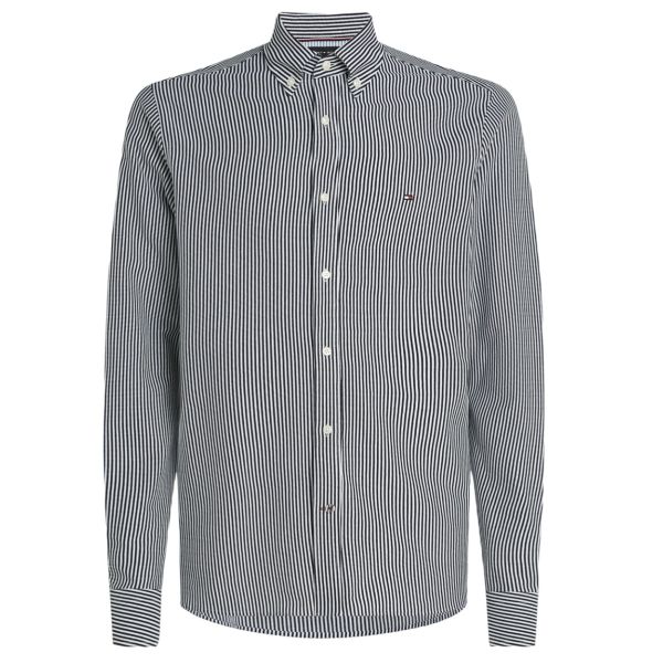 Tommy Hilfiger 1985 Slim Overhemd Navy/Wit