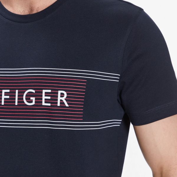 Tommy Hilfiger Brand Love Chest Logo T-shirt Navy