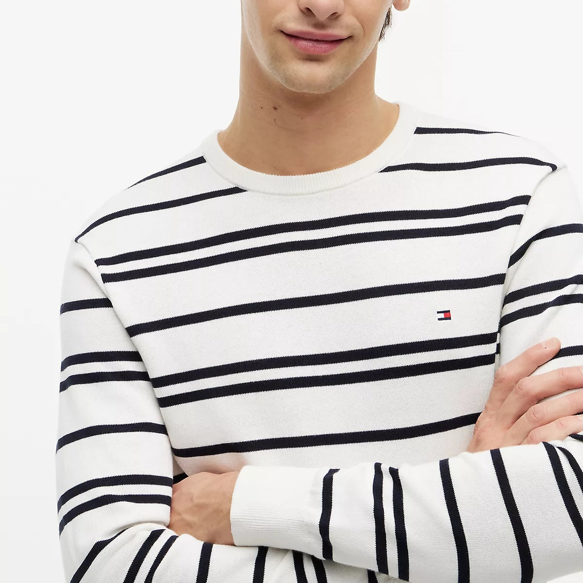 Tommy Hilfiger Essential Sweater Off White/Navy