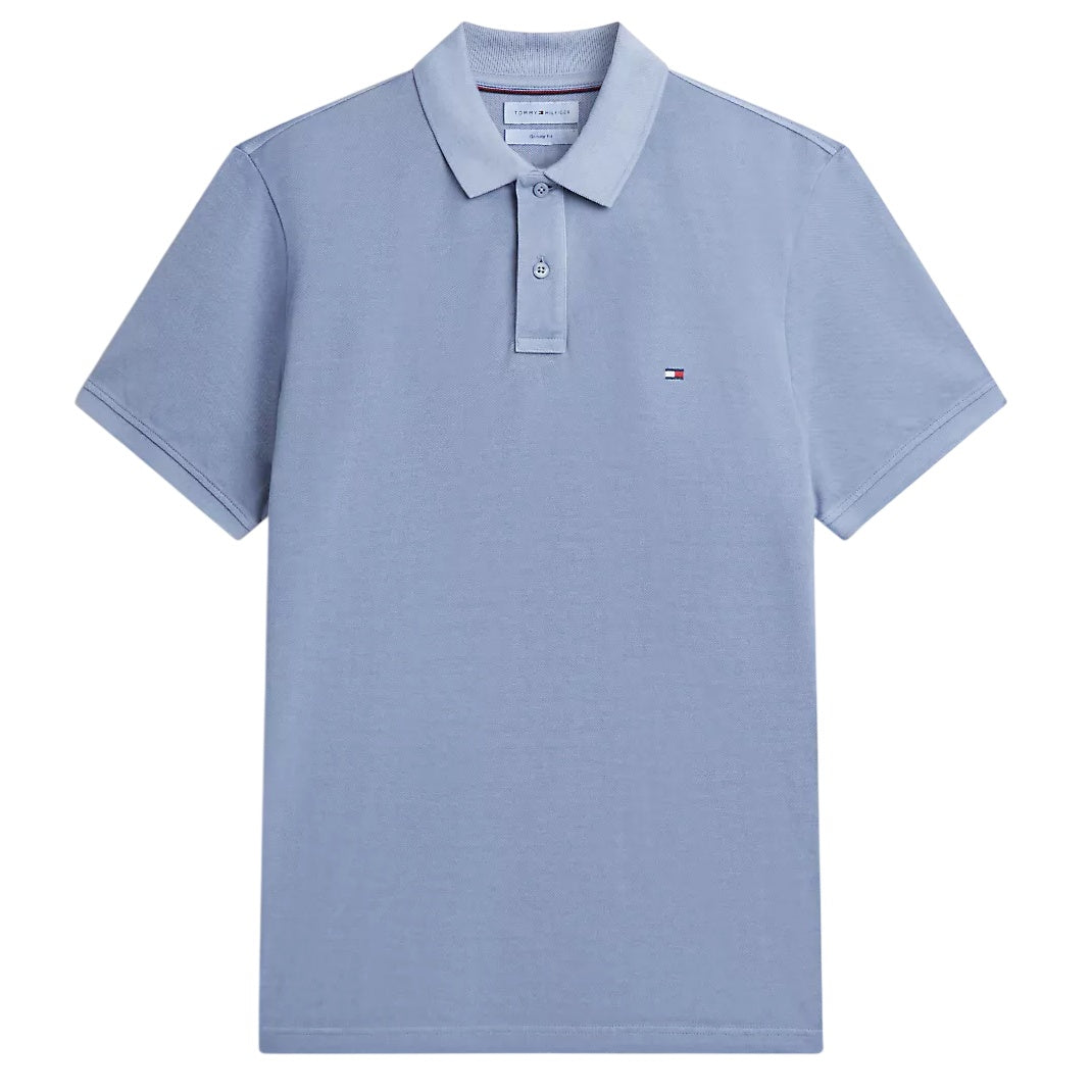 Tommy Hilfiger Garment Dye Polo Licht Blauw