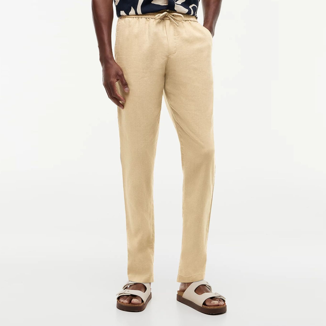 Tommy Hilfiger Harlem Sorona Linnen Broek Beige