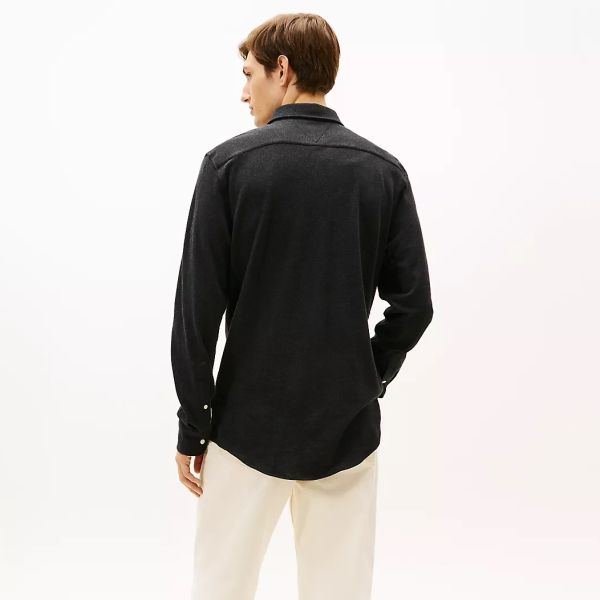 Tommy Hilfiger Knit Pique Feather Overhemd Antraciet