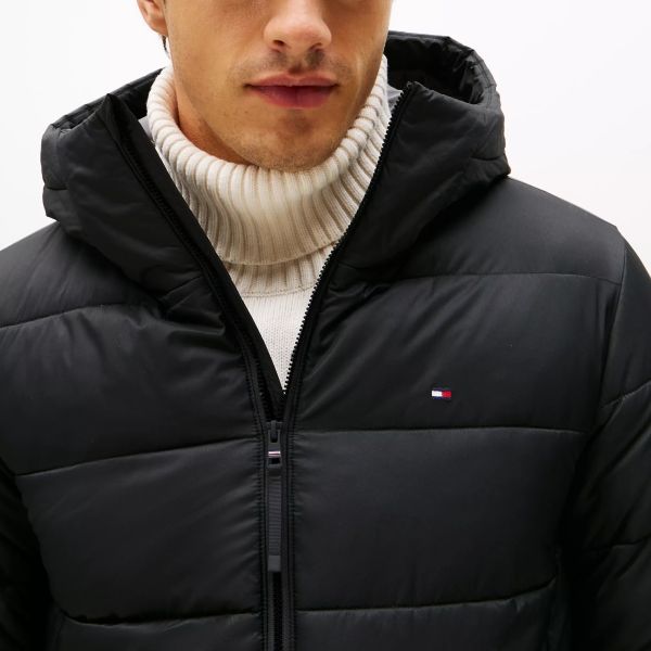 Tommy Hilfiger Mid Weight Puffer Zwart