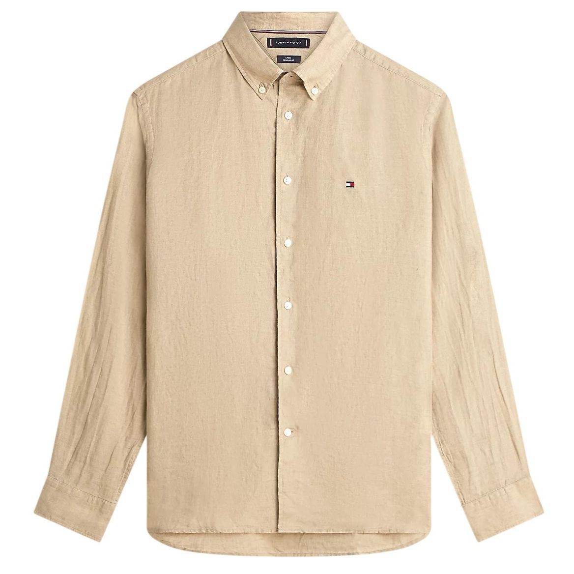 Tommy Hilfiger Pigment Dyed Solid Overhemd Beige