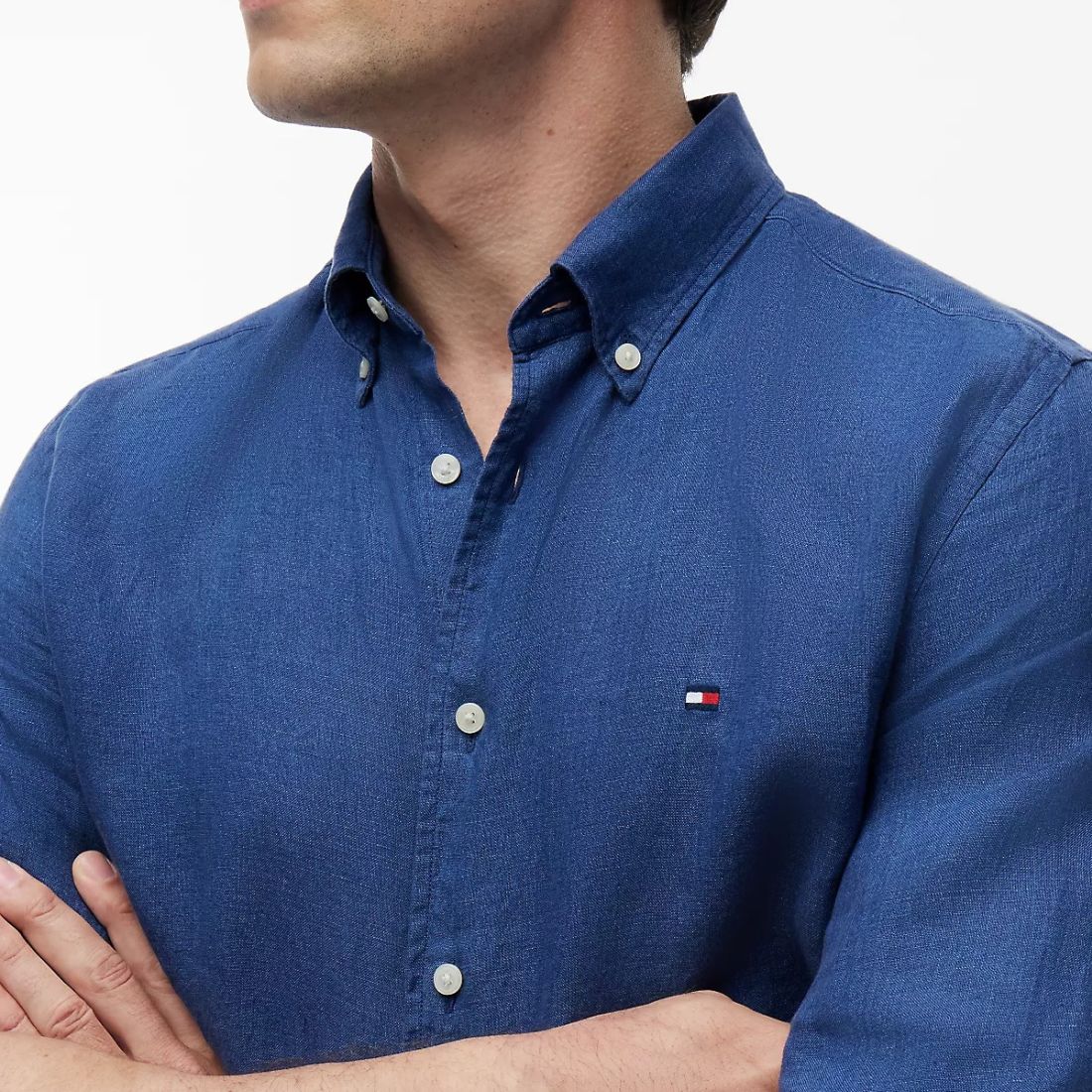 Tommy Hilfiger Pigment Dyed Solid Overhemd Blauw