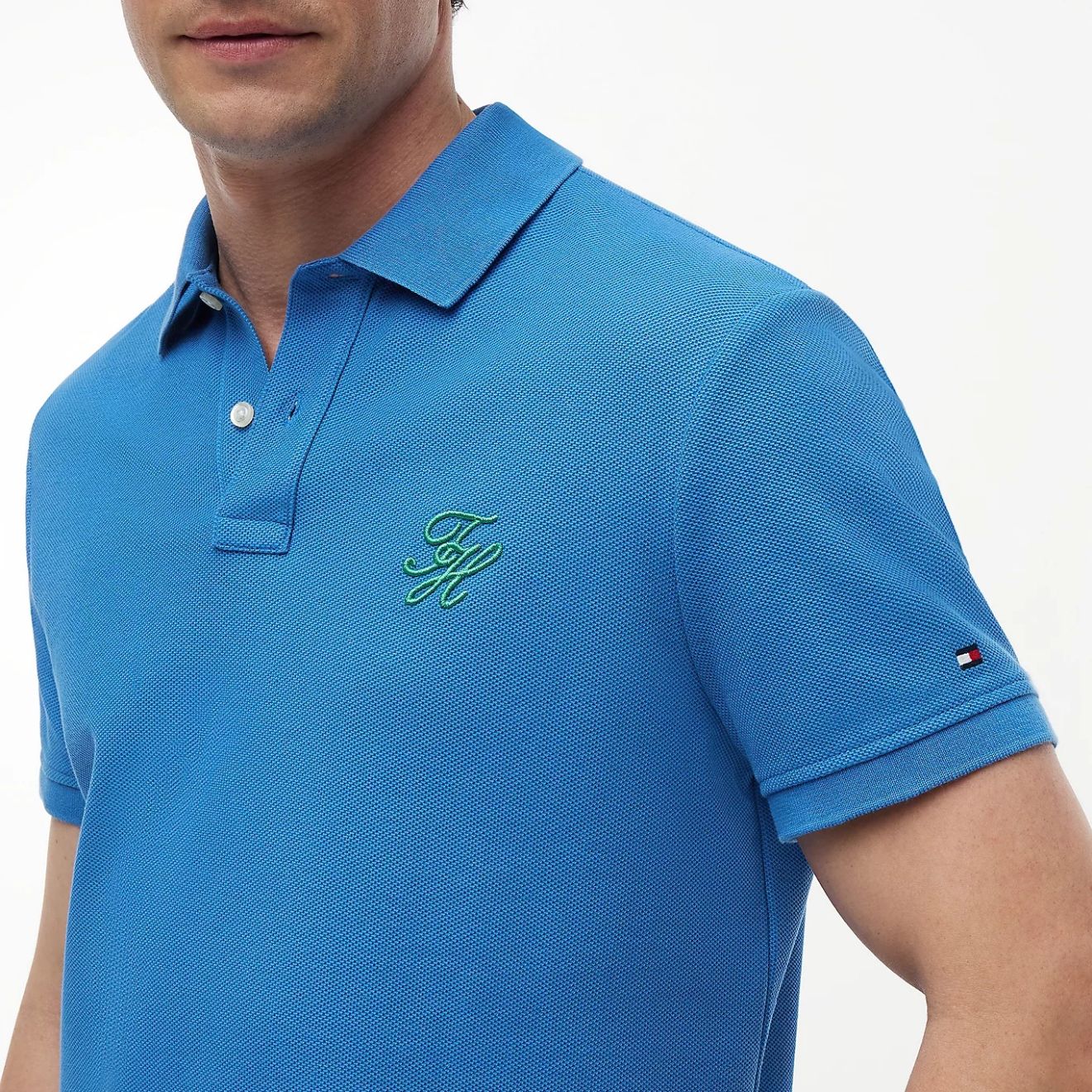 Tommy Hilfiger Script Regular Polo Blauw