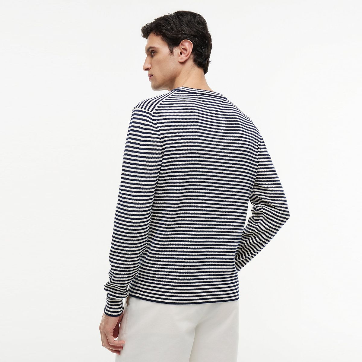 Tommy Hilfiger Structured Yarn Dyed Sweater Navy/Wit