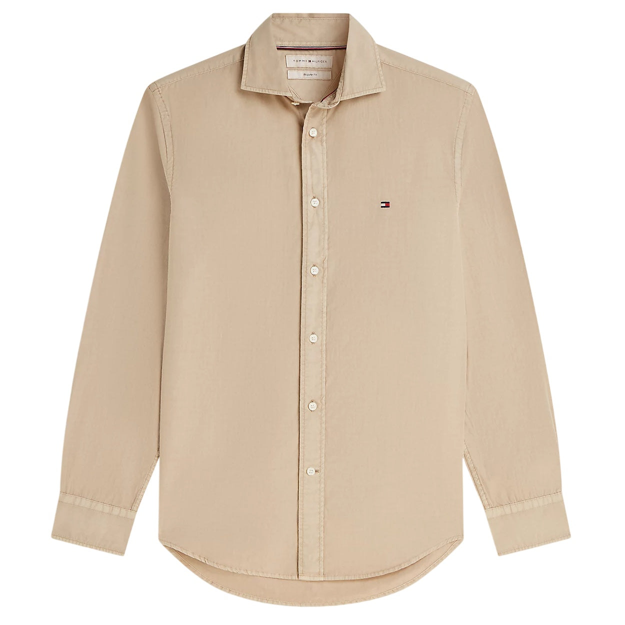 Tommy Hilfiger Washed Poplin Overhemd Beige