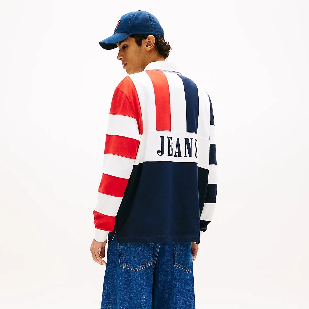 Tommy Jeans Archive Rugby Longsleeve Polo Navy