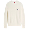Tommy Jeans Badge Knit Sweater Off White