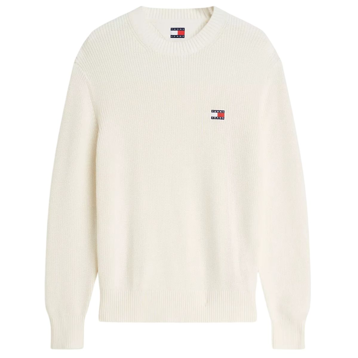 Tommy Jeans Badge Knit Sweater Off White