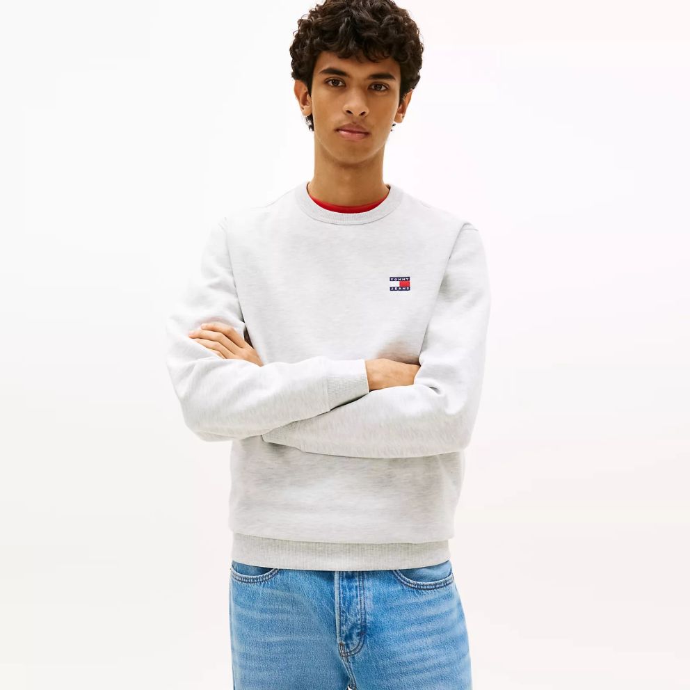 Tommy Jeans Badge Sweater Grijs
