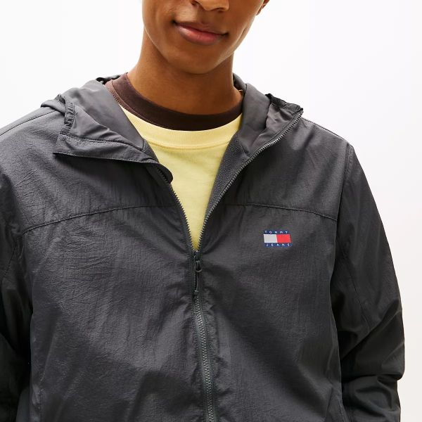 Tommy Jeans Fleece Chicago Jas Zwart