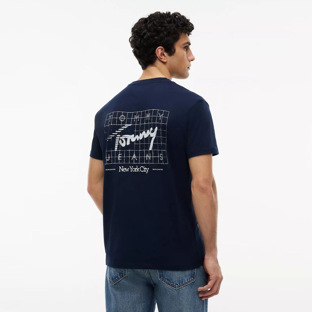 Tommy Jeans Regular Sign Flag T-shirt Navy