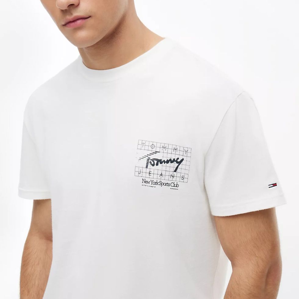 Tommy Jeans Regular Sign Flag T-shirt Wit