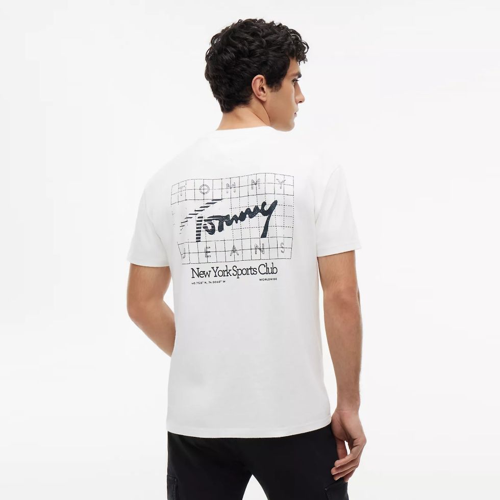 Tommy Jeans Regular Sign Flag T-shirt Wit