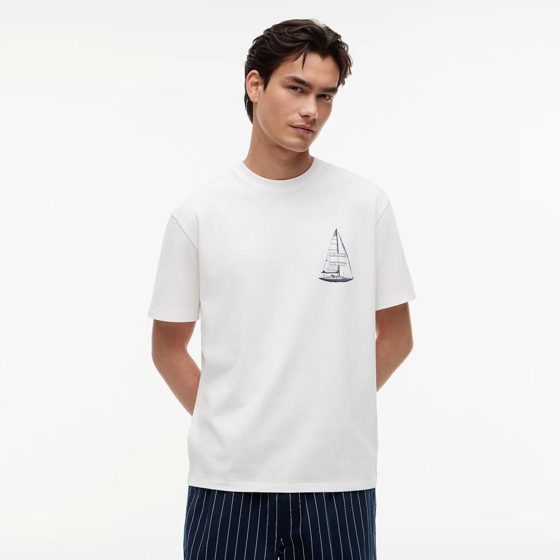 Tommy Jeans Relaxed Sailboat T-shirt Wit