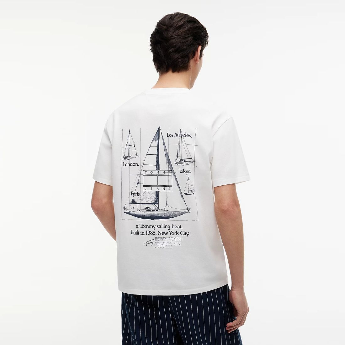 Tommy Jeans Relaxed Sailboat T-shirt Wit