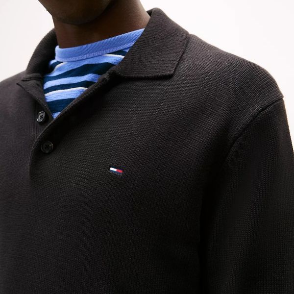 Tommy Jeans Slim Essential Polo Sweater Zwart
