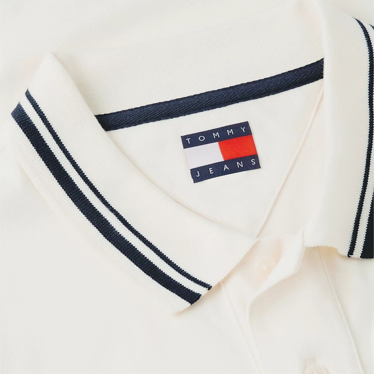 Tommy Jeans Tipped Polo Off White