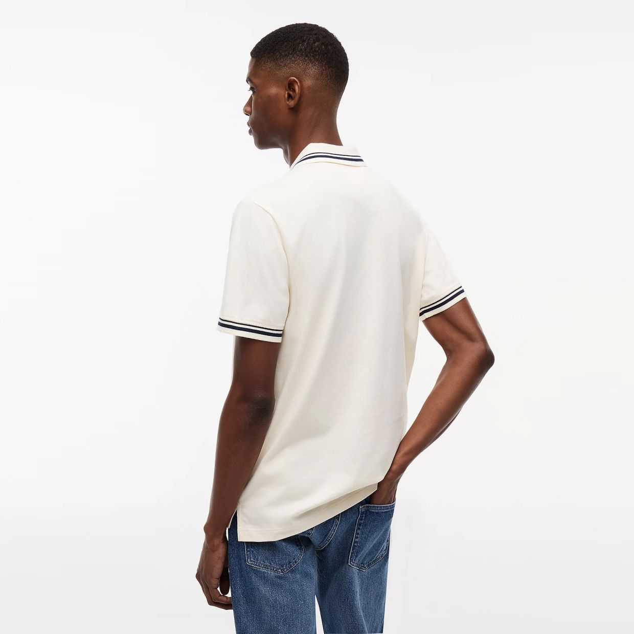 Tommy Jeans Tipped Polo Off White