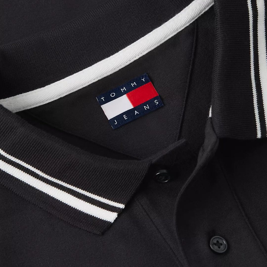 Tommy Jeans Tipped Polo Zwart