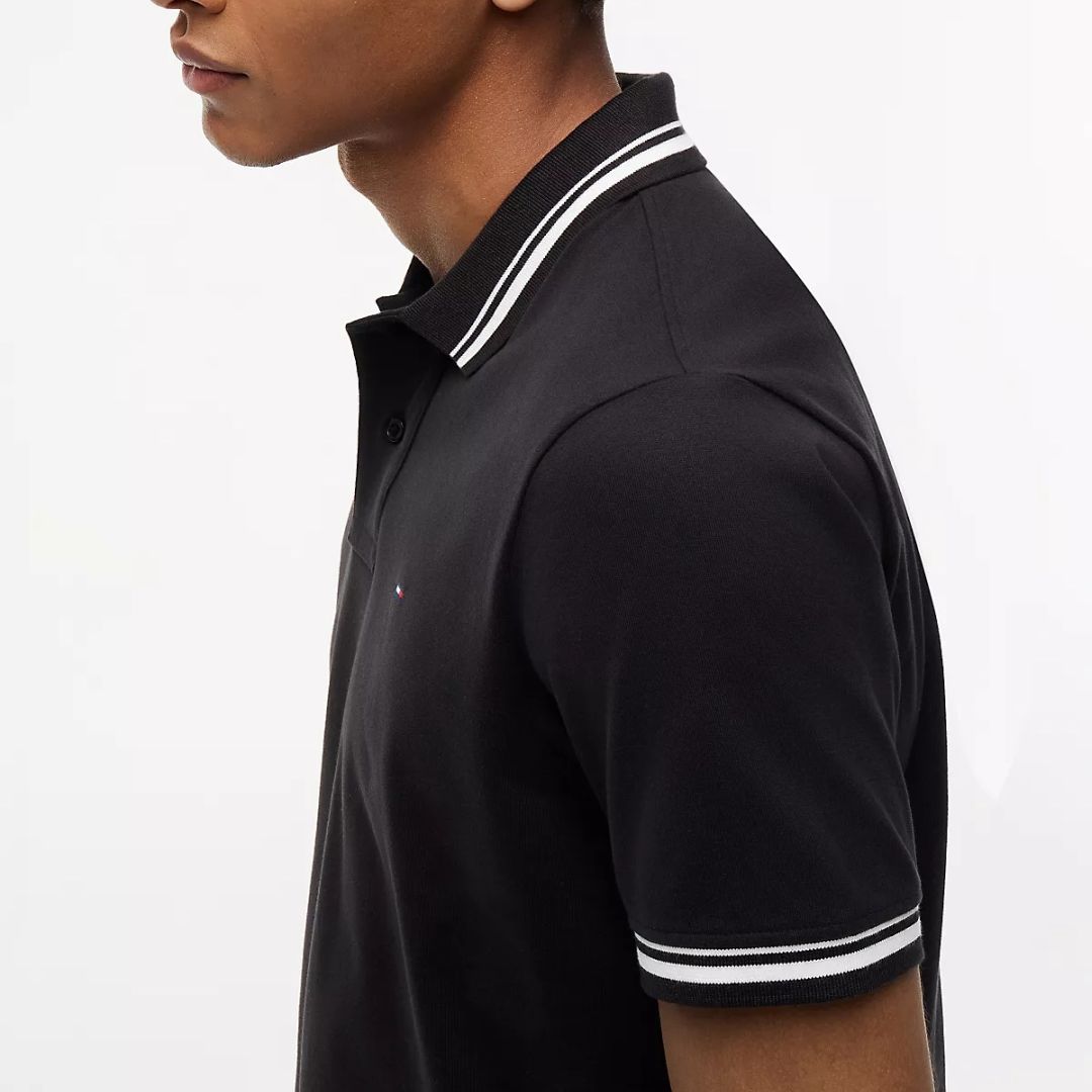 Tommy Jeans Tipped Polo Zwart