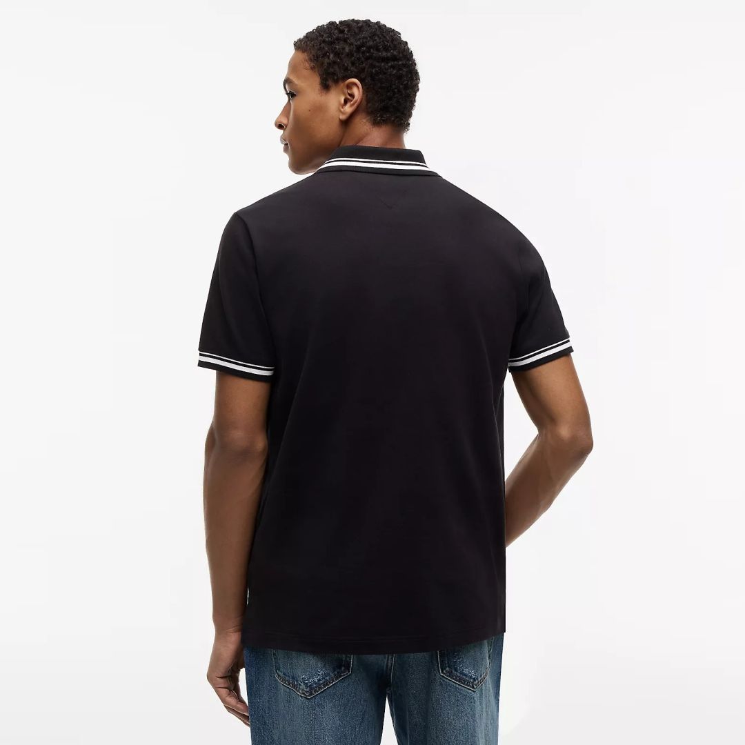 Tommy Jeans Tipped Polo Zwart