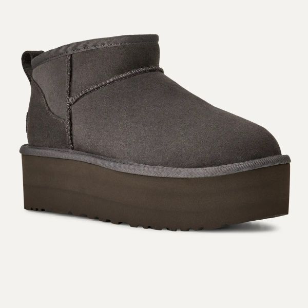 UGG Classic Ultra Mini Platform Laars Antraciet