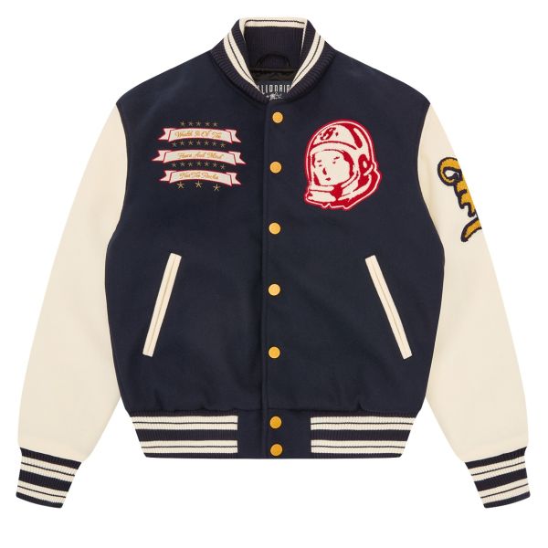Billionaire Boys Club Fanfare Script Wool Varsity Jack Navy