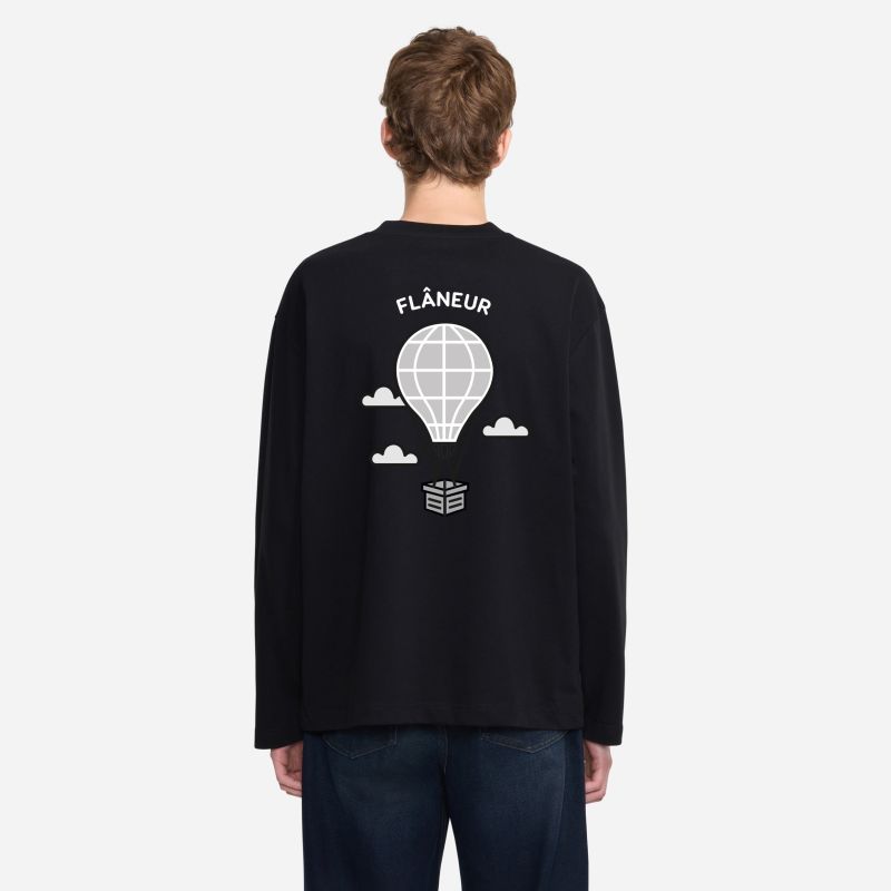 Flâneur Balloon Longsleeve T-shirt Zwart