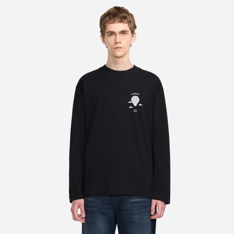 Flâneur Balloon Longsleeve T-shirt Zwart
