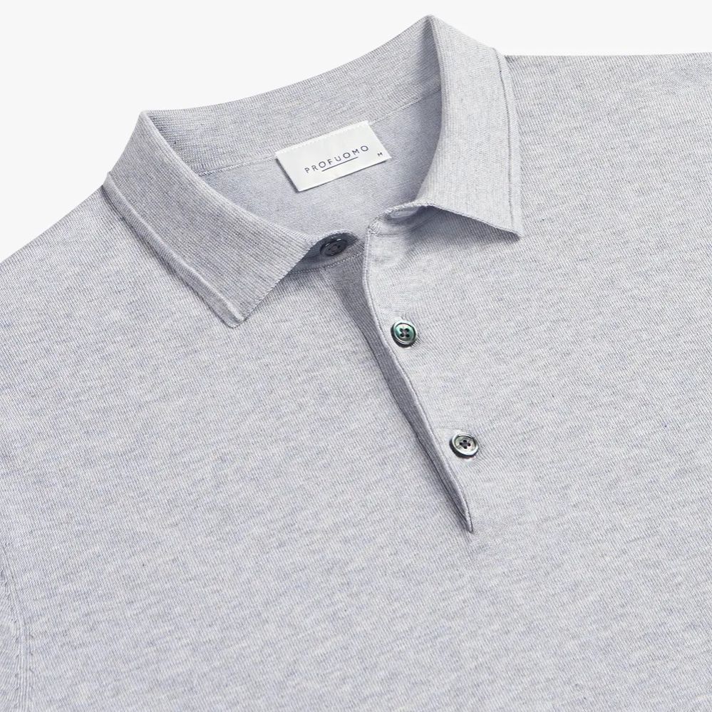 Profuomo Luxury Basic Polo Grijs