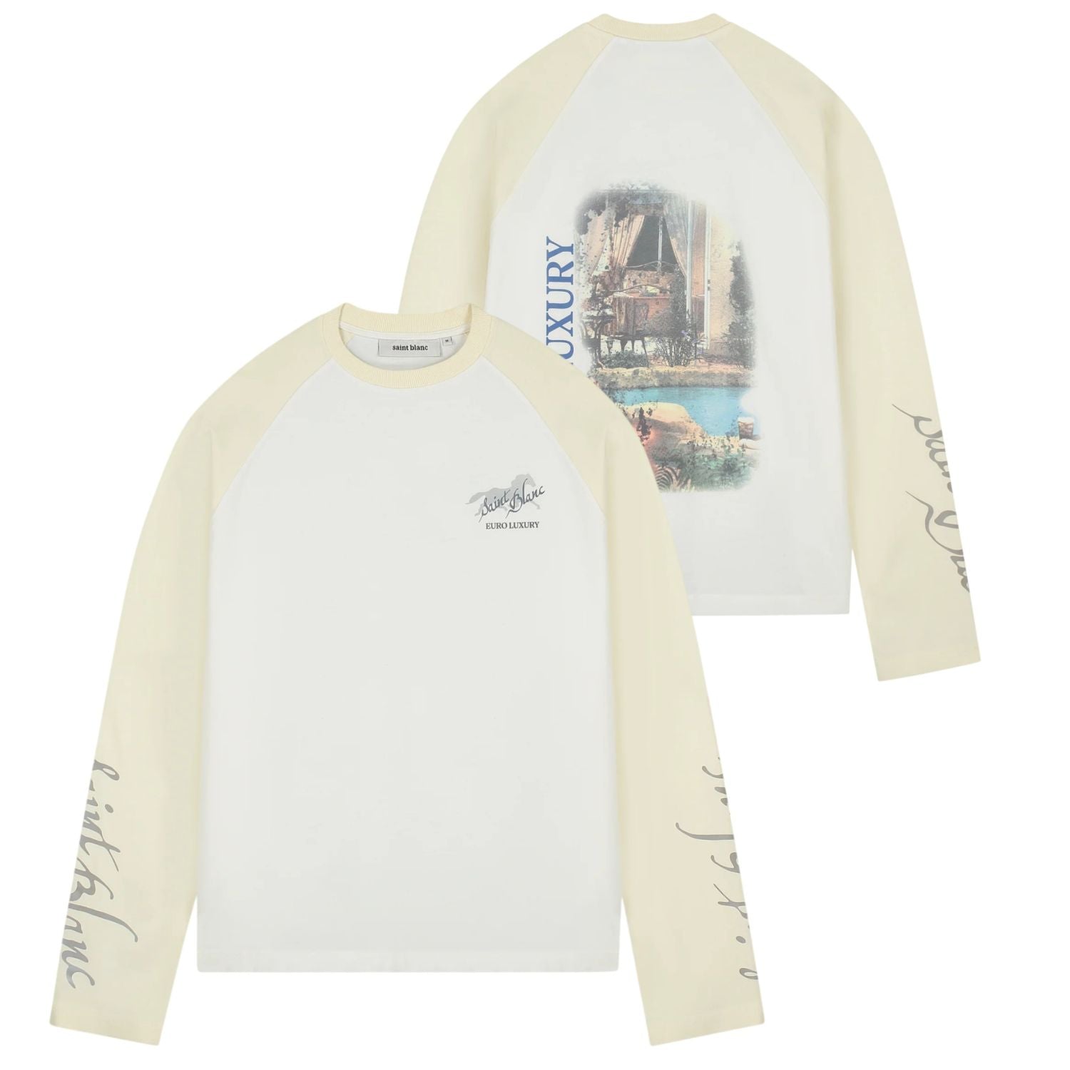 Saint Blanc Euro Luxury Raglan Longsleeve T-shirt Off White