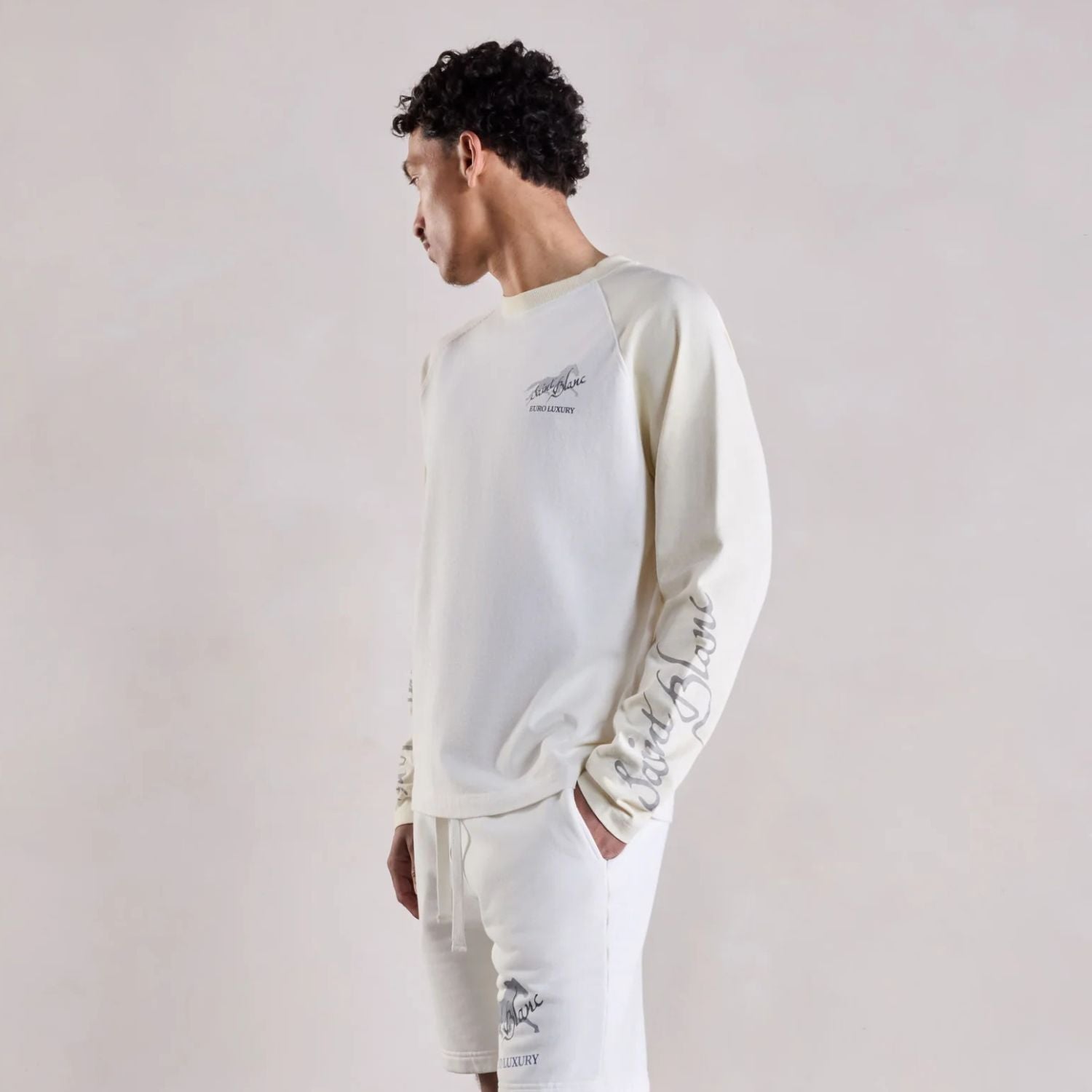 Saint Blanc Euro Luxury Raglan Longsleeve T-shirt Off White
