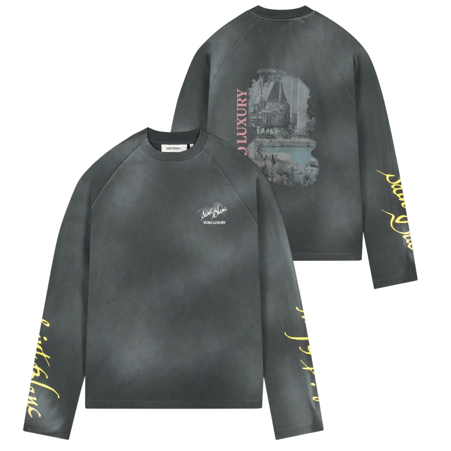 Saint Blanc Euro Luxury Raglan Longsleeve T-shirt Zwart