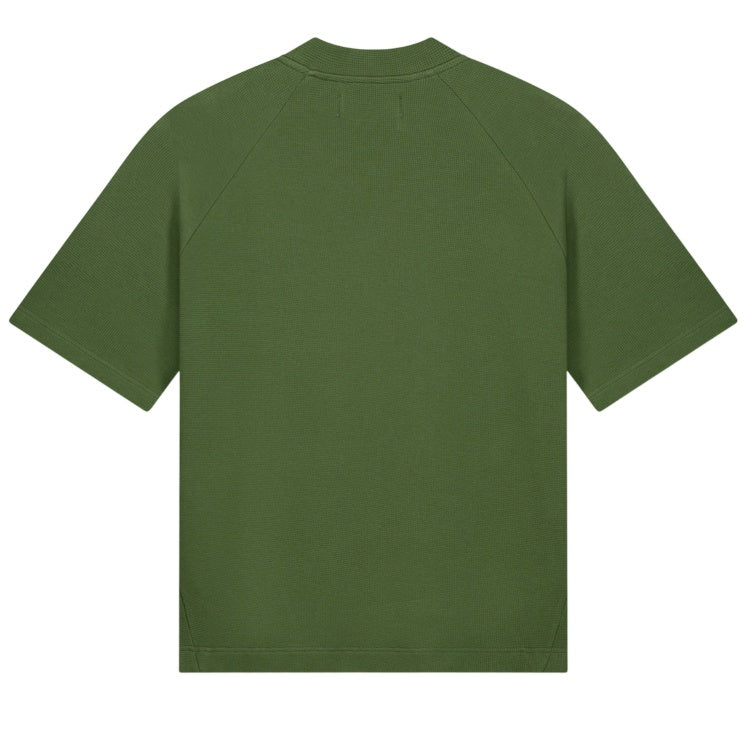 Croyez Waffle Raglan T-shirt Donker Groen