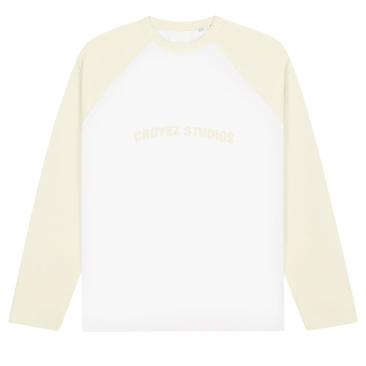 Croyez Two Tone Longsleeve T-shirt Off White/Geel