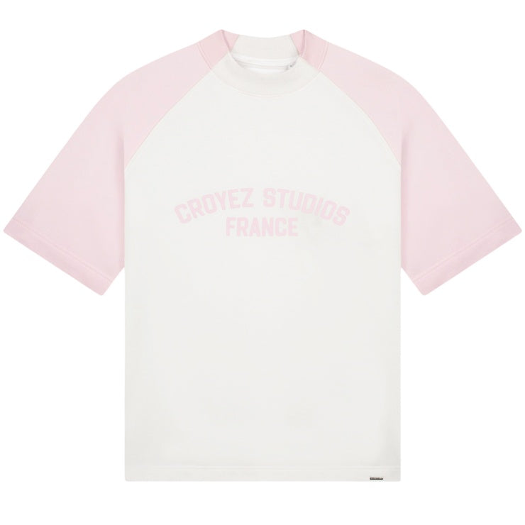 Croyez Studios Raglan T-shirt Wit/Roze