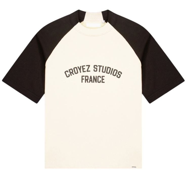 Croyez Studios Raglan T-shirt Beige/Zwart