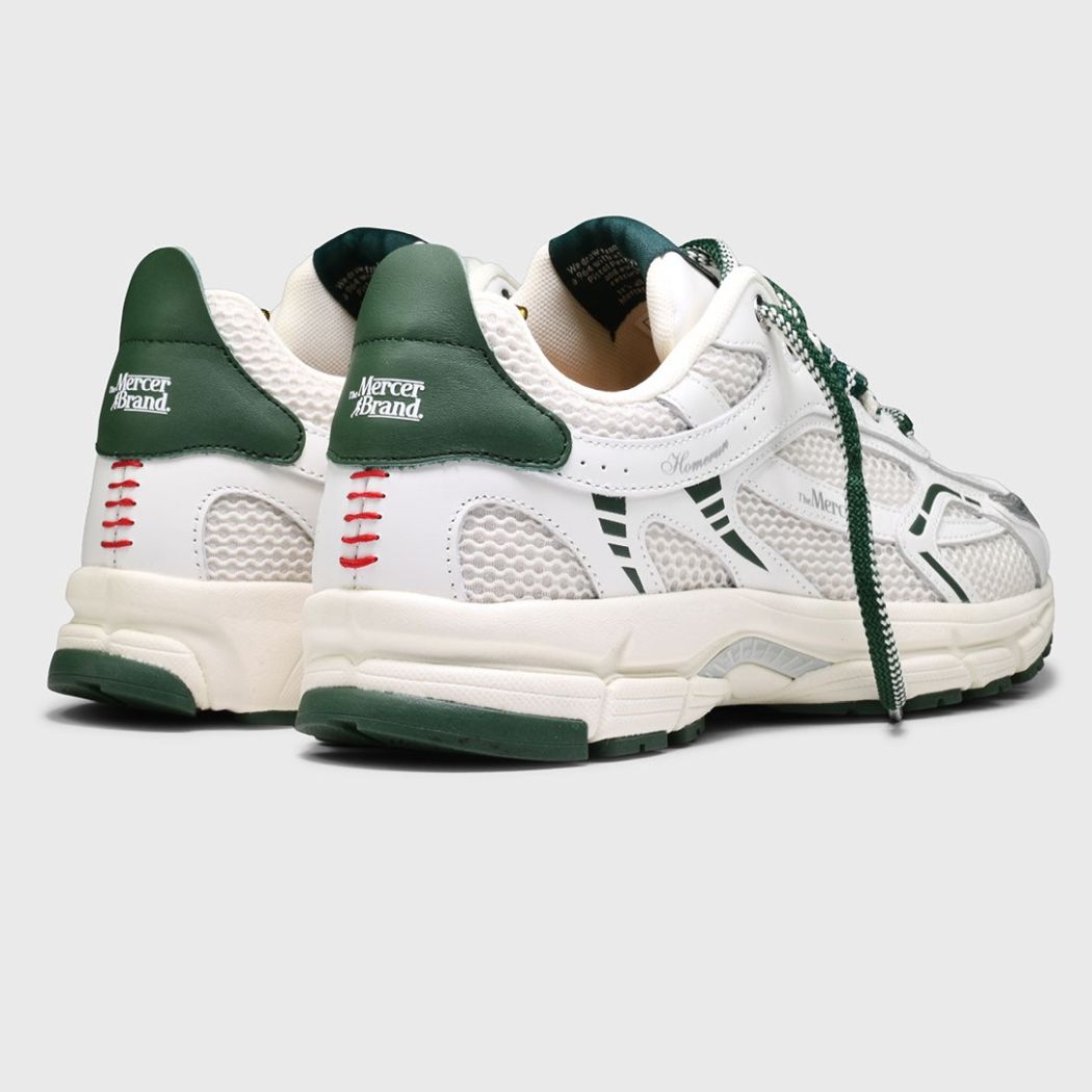 The Mercer Brand The Re-Run Baseball Sneaker Wit/Groen