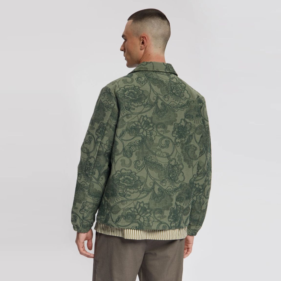 Law of the Sea Driv Jacquard Overshirt Donker Groen