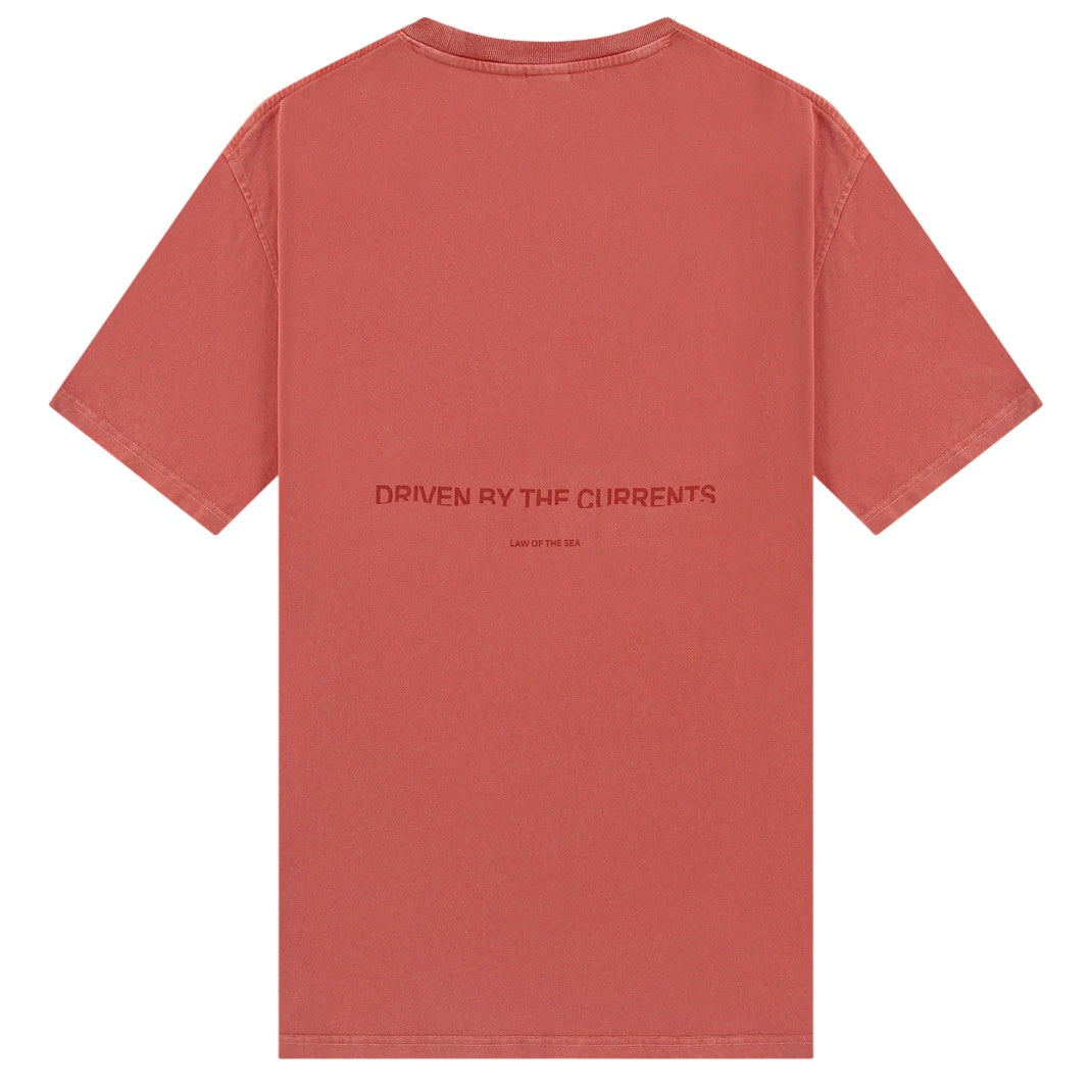 Law of the Sea Aqualis Garment Dyed T-shirt Rood