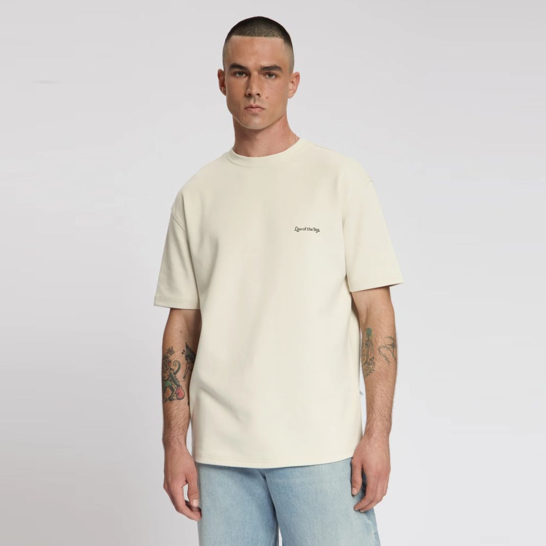 Law of the Sea Life Flow Artwork T-shirt Off White