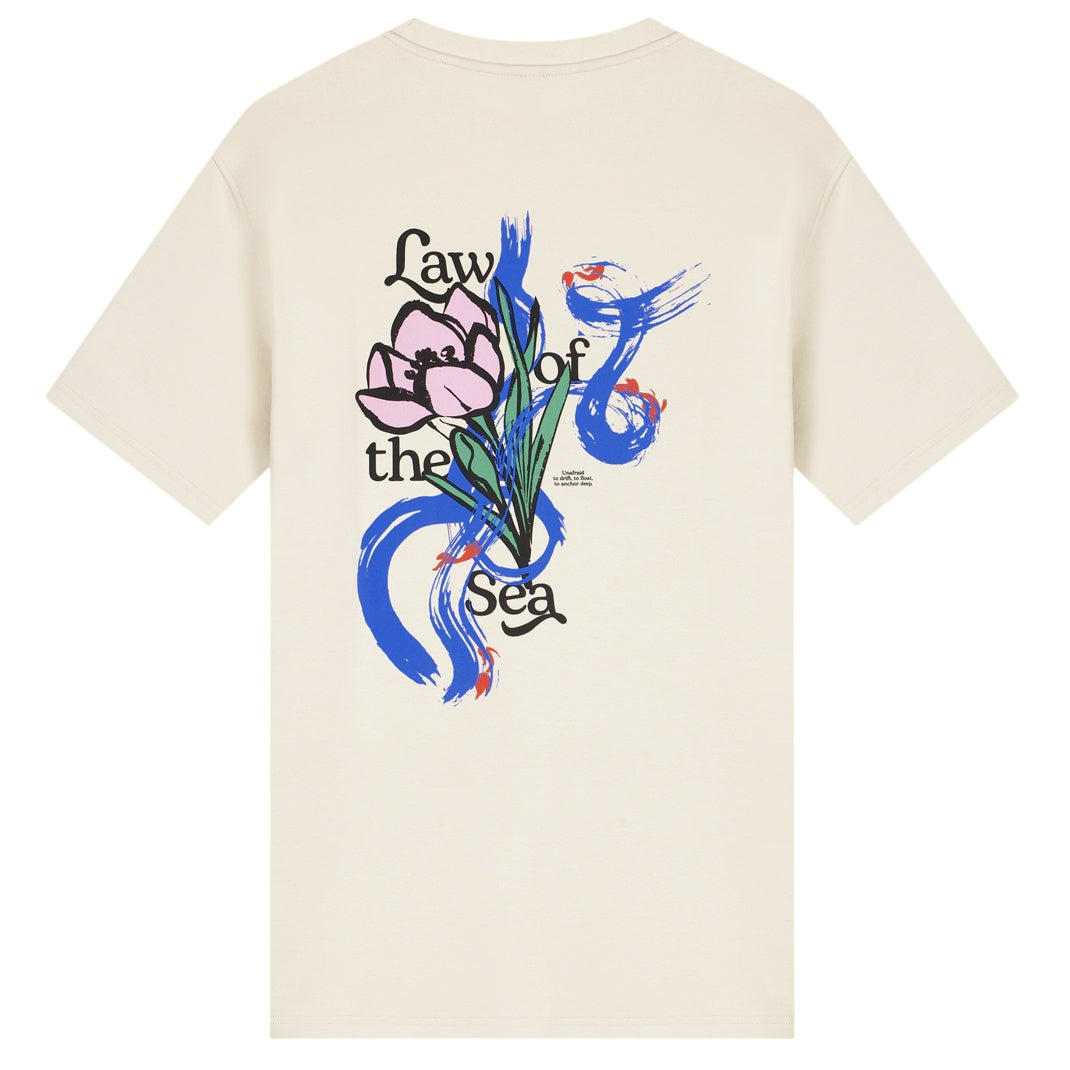 Law of the Sea Life Flow Artwork T-shirt Off White