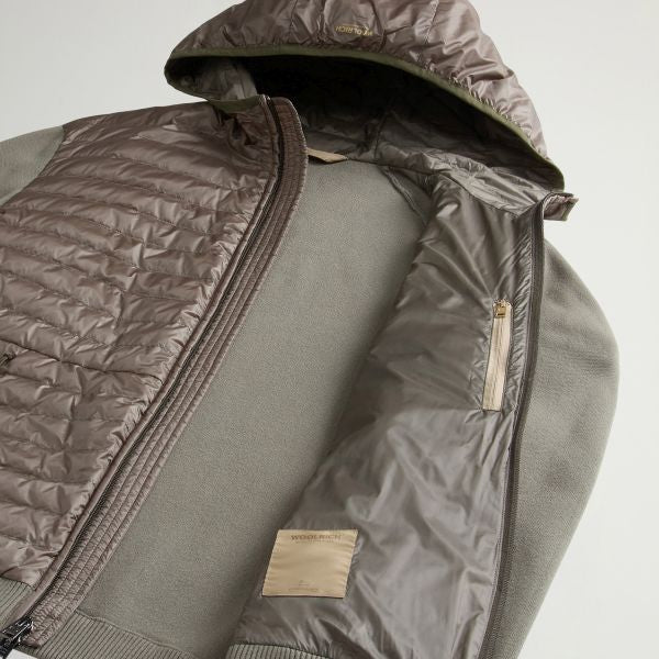 Woolrich Allen Hybrid Jack Donker Groen