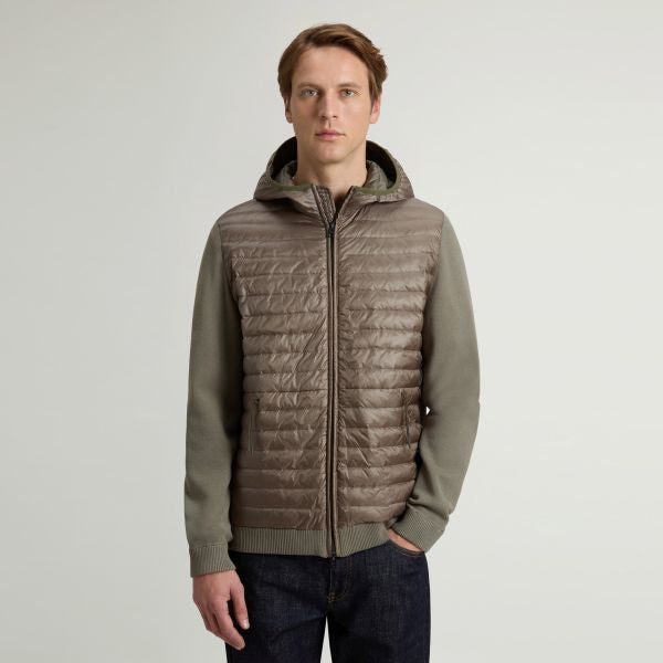 Woolrich Allen Hybrid Jack Donker Groen