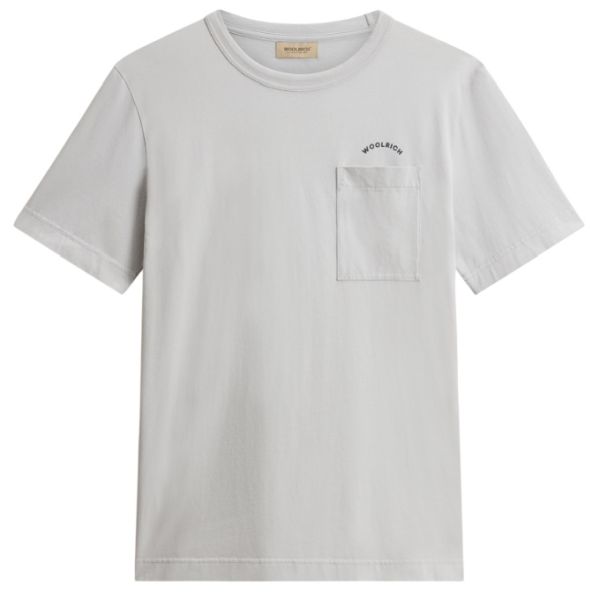 Woolrich Cotton Logo Pocket T-shirt Grijs