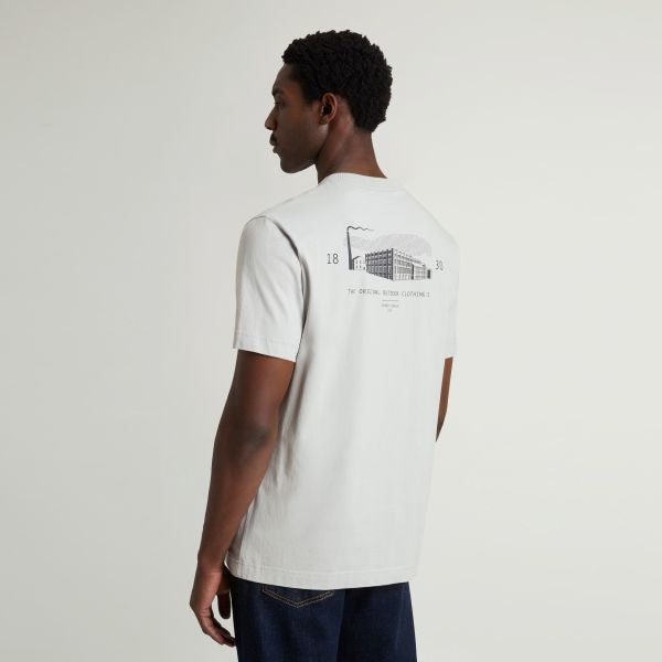 Woolrich Cotton Logo Pocket T-shirt Grijs